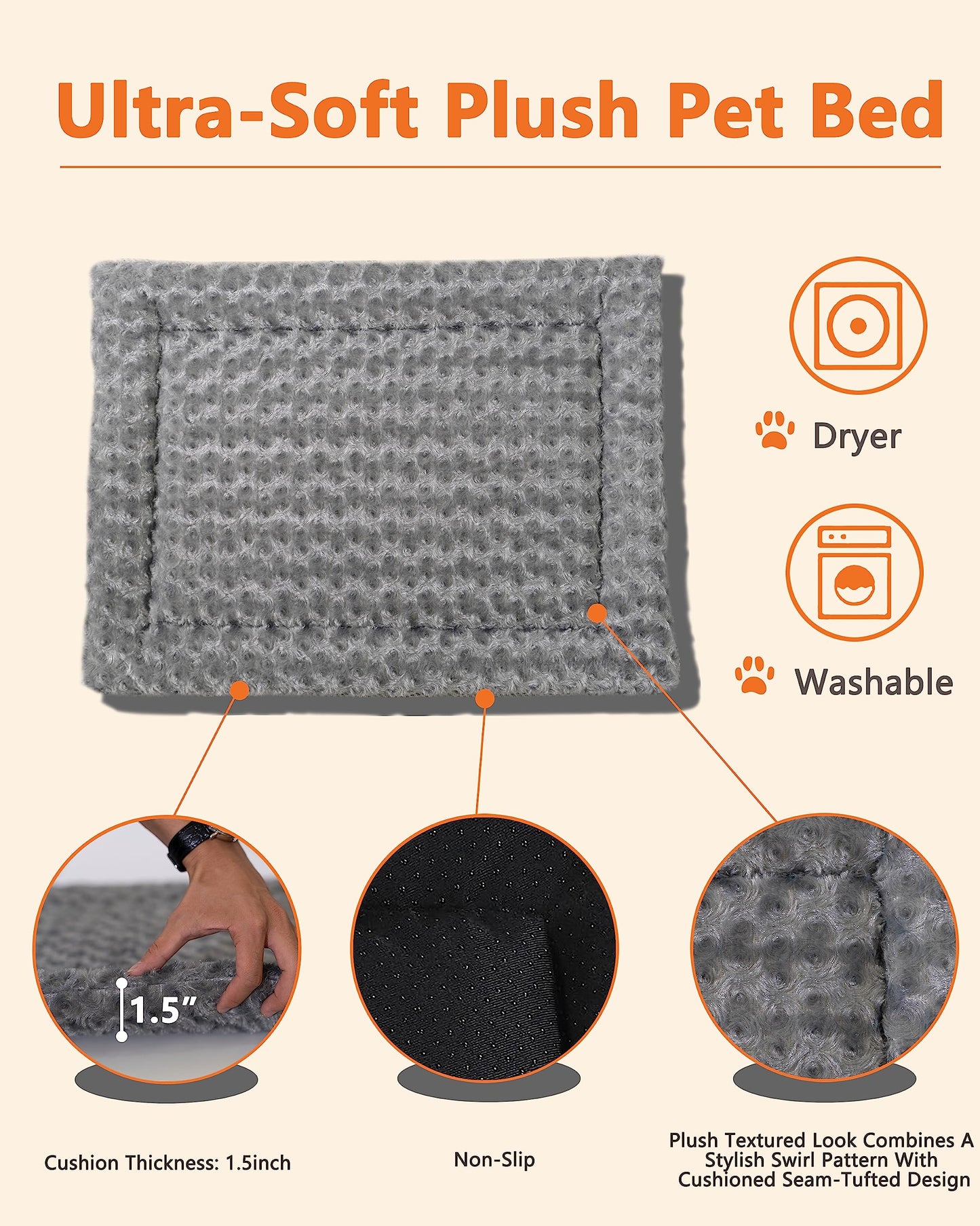 Wooden Dog Crate End Table with Drawer, Cushion & USB Charging